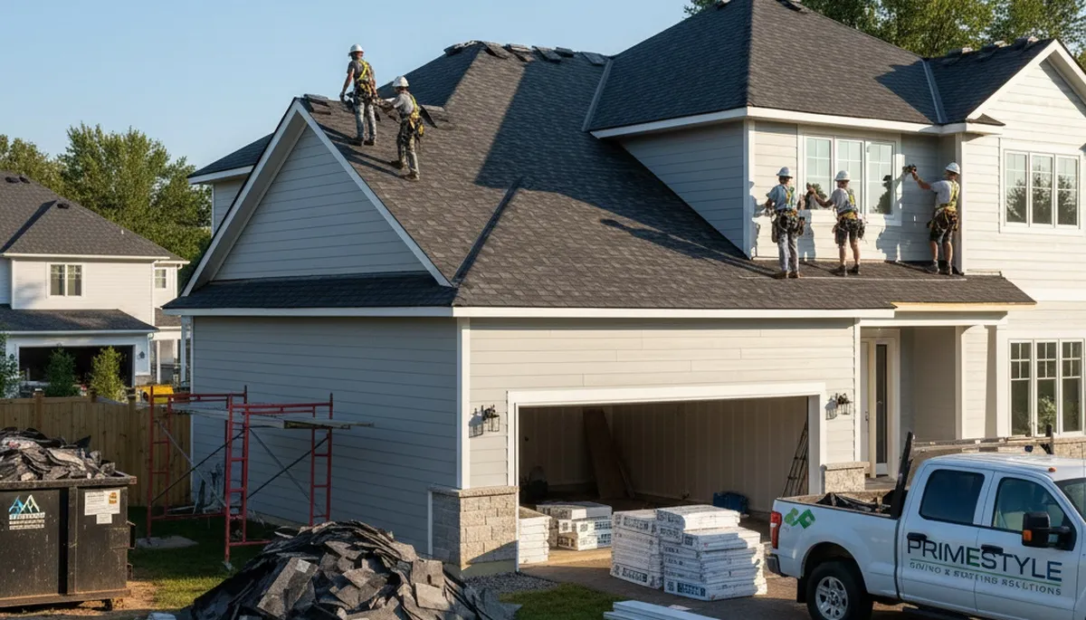 Durable vinyl siding installation and roof replacement by Tulsa OK contractors at Next Level Exteriors