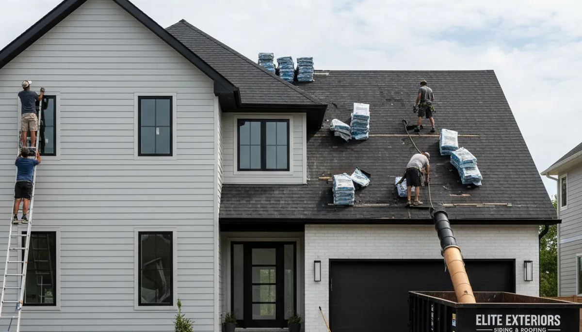 Roof replacement and vinyl siding installation in Tulsa, OK by Next Level Exteriors
