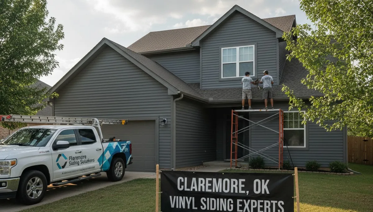 Professional vinyl siding installation on home exterior in Tulsa, OK