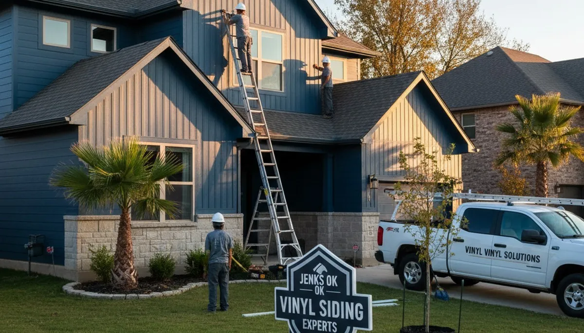Professional vinyl siding installation on home exterior in Tulsa, OK