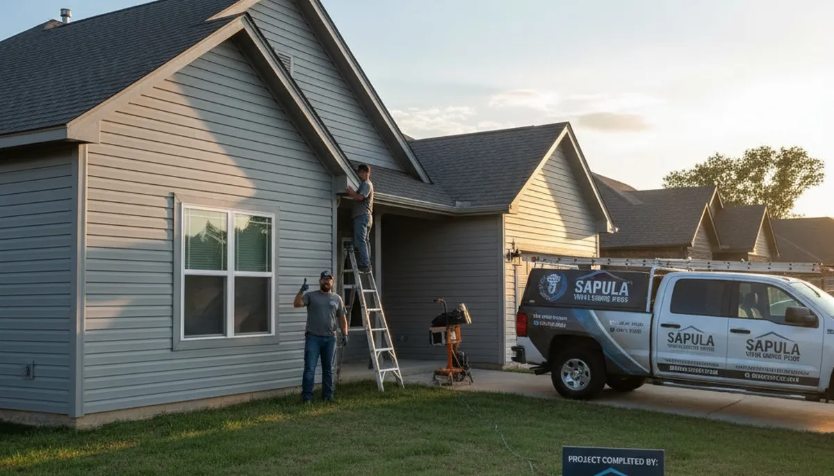 Professional vinyl siding installation on residential home exterior in Tulsa, OK